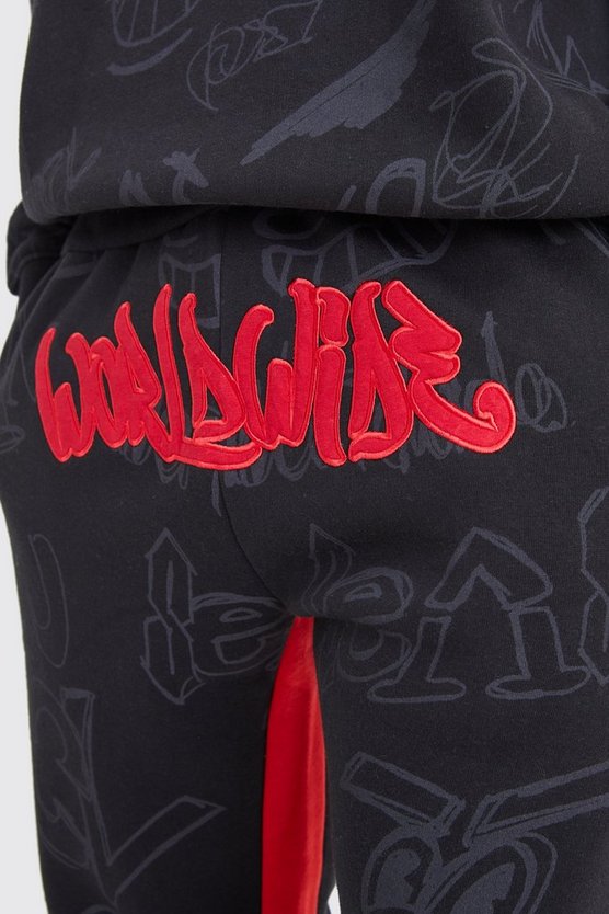 Jogginghose mit Graffiti-Applikation