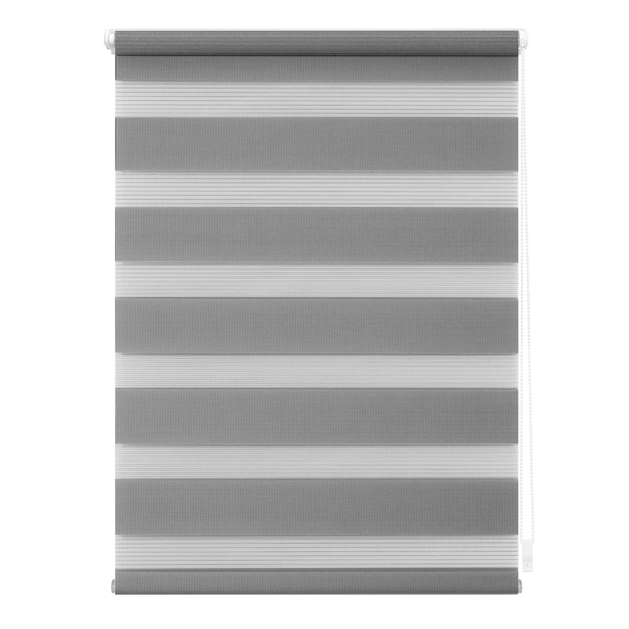 Lichtblick Duo-Rollo Klemmfix, ohne Bohren - Grau, 45 cm x 150 cm (B x L)