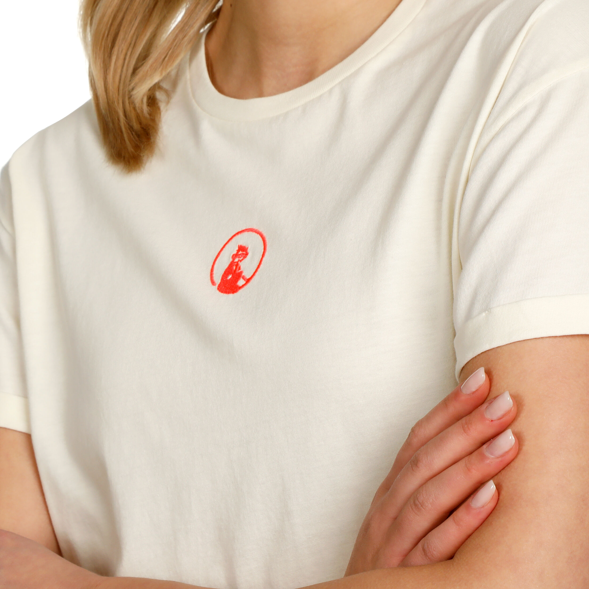 Crossroad Sketchy T-Shirt Damen - Weiß, Rot
