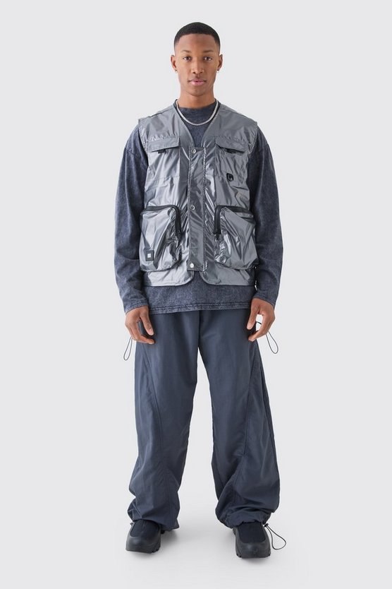 Utility-Tanktop in Metallic-Optik