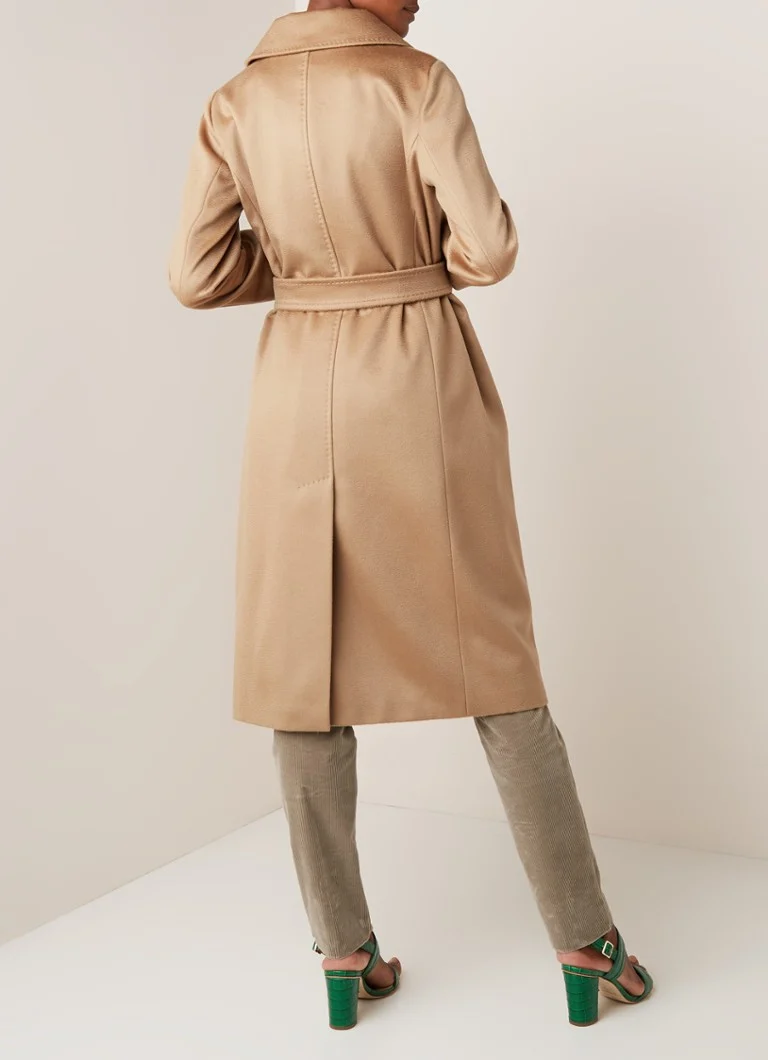 MaxMara Collage coat in wool blend with tie belt