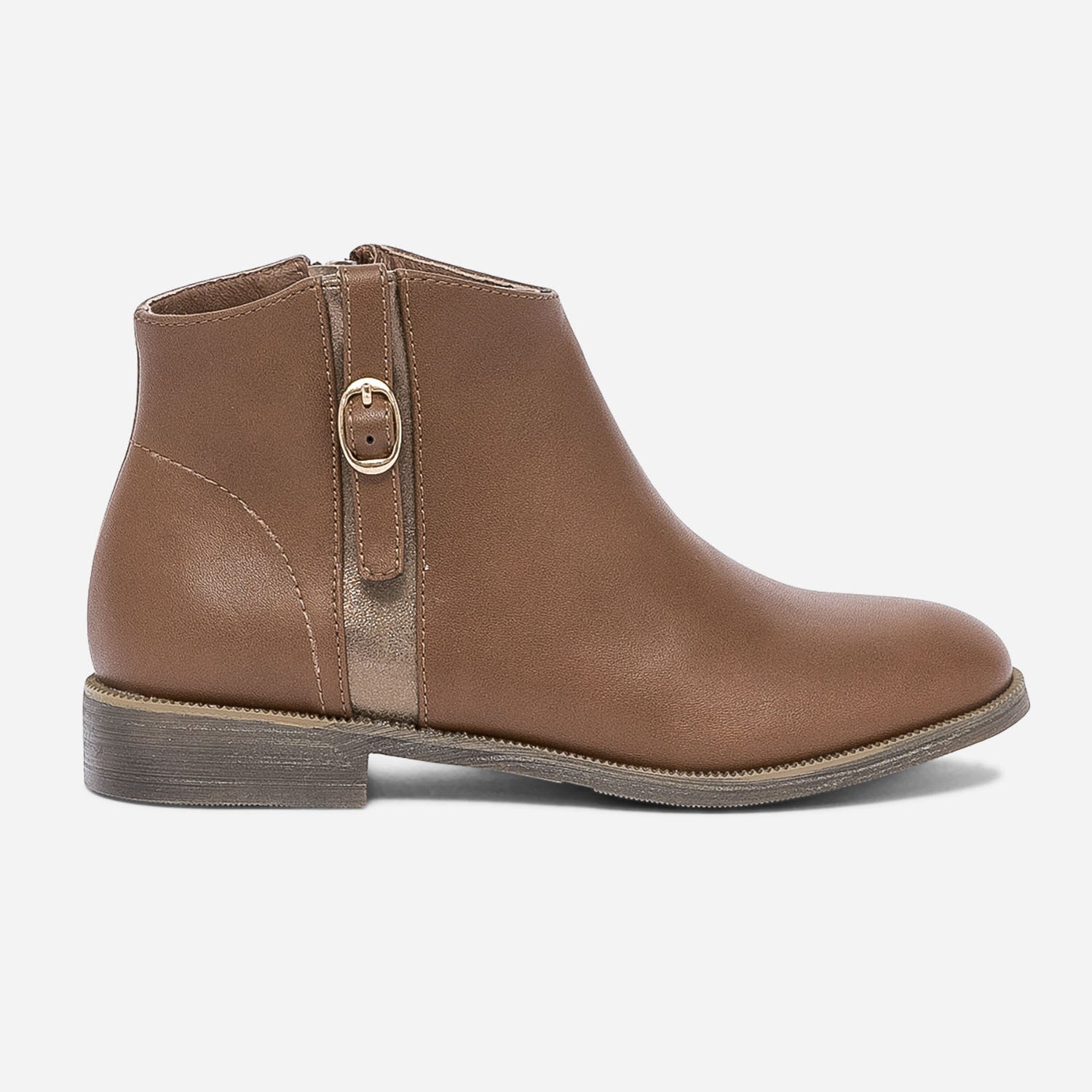Boots camel avec boucle côté