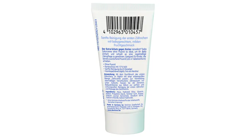 nenedent-baby Zahncreme ohne Fluorid 50 ml