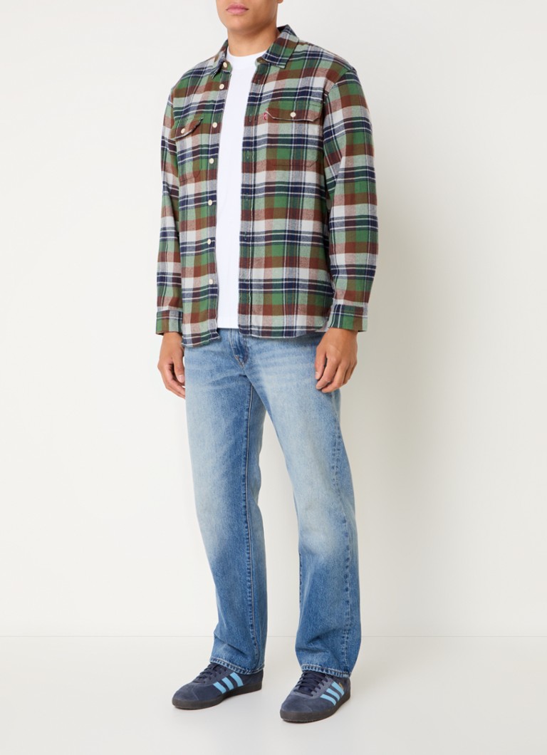 Sobretudo Levi's Jackson de corte regular com estampa xadrez e bolsos no peito.