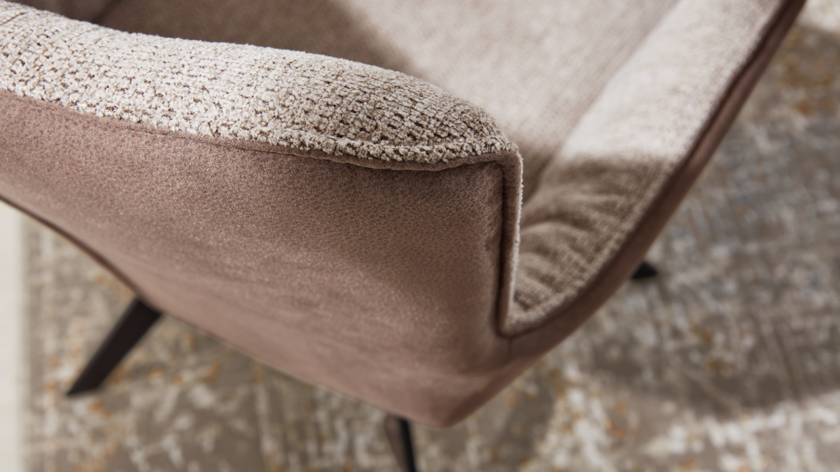 Interliving Drehbarer Vierfuß-Schalensessel IL 5111 Taupe