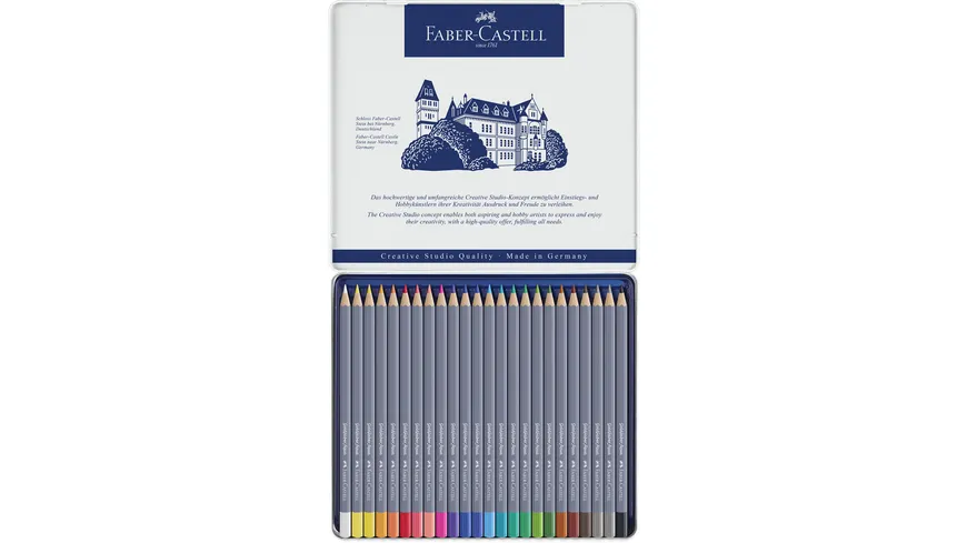 FABER-CASTELL  Aquarellstift Goldfaber Aqua 24-Metalletui