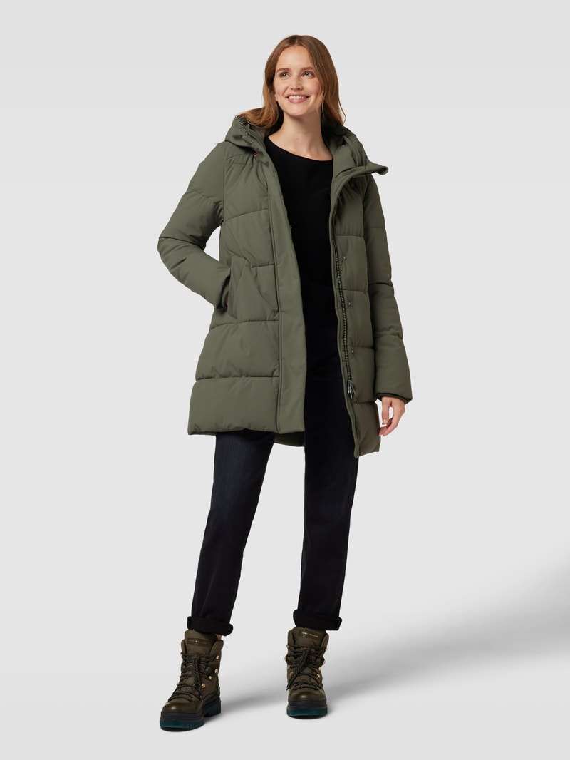 Steppmantel mit Kapuze Modell 'BETHANY' in khaki