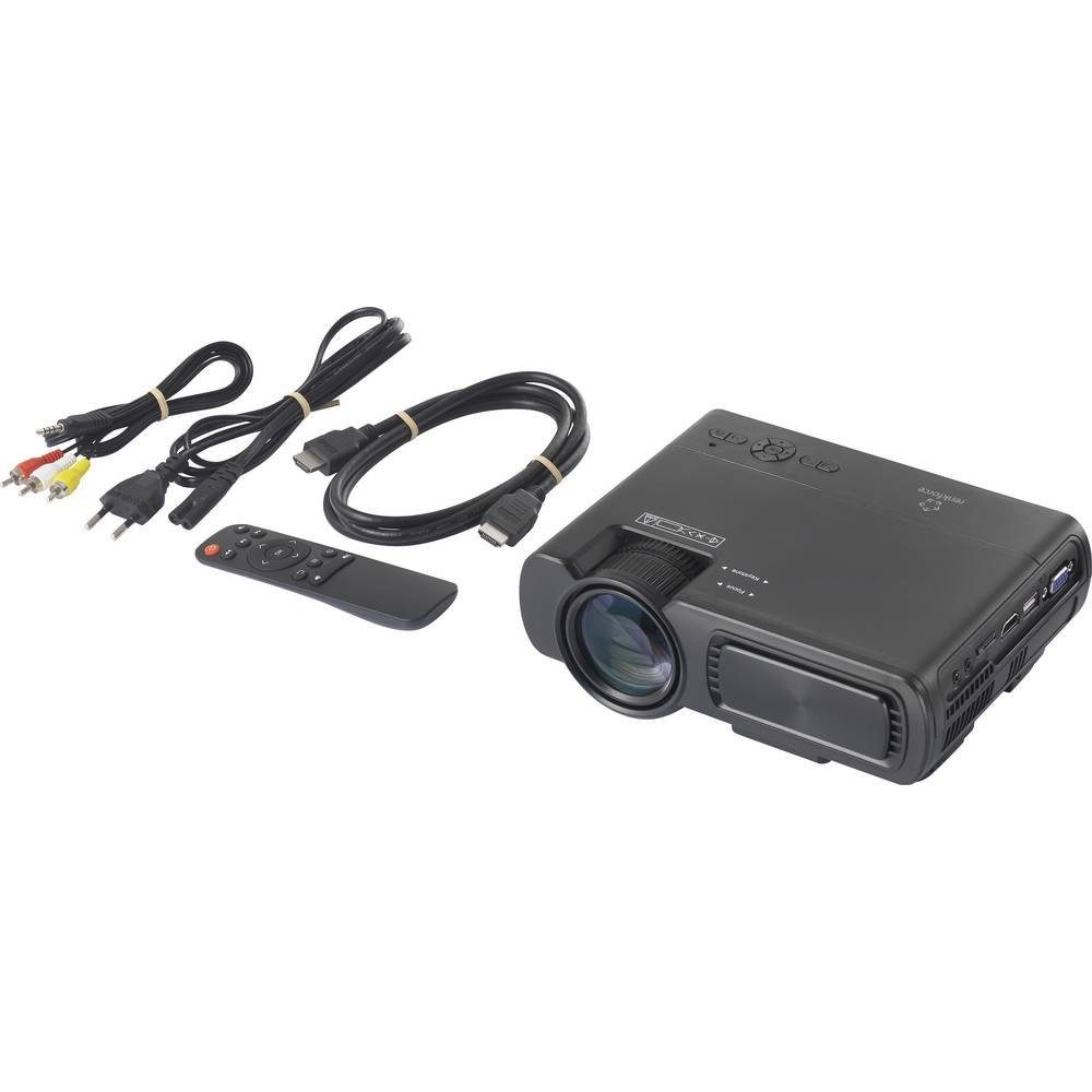 Renkforce WXGA LED Mini-Beamer Beamer (Mini Beamer, VGA Eingang, mit Fernbedienung)