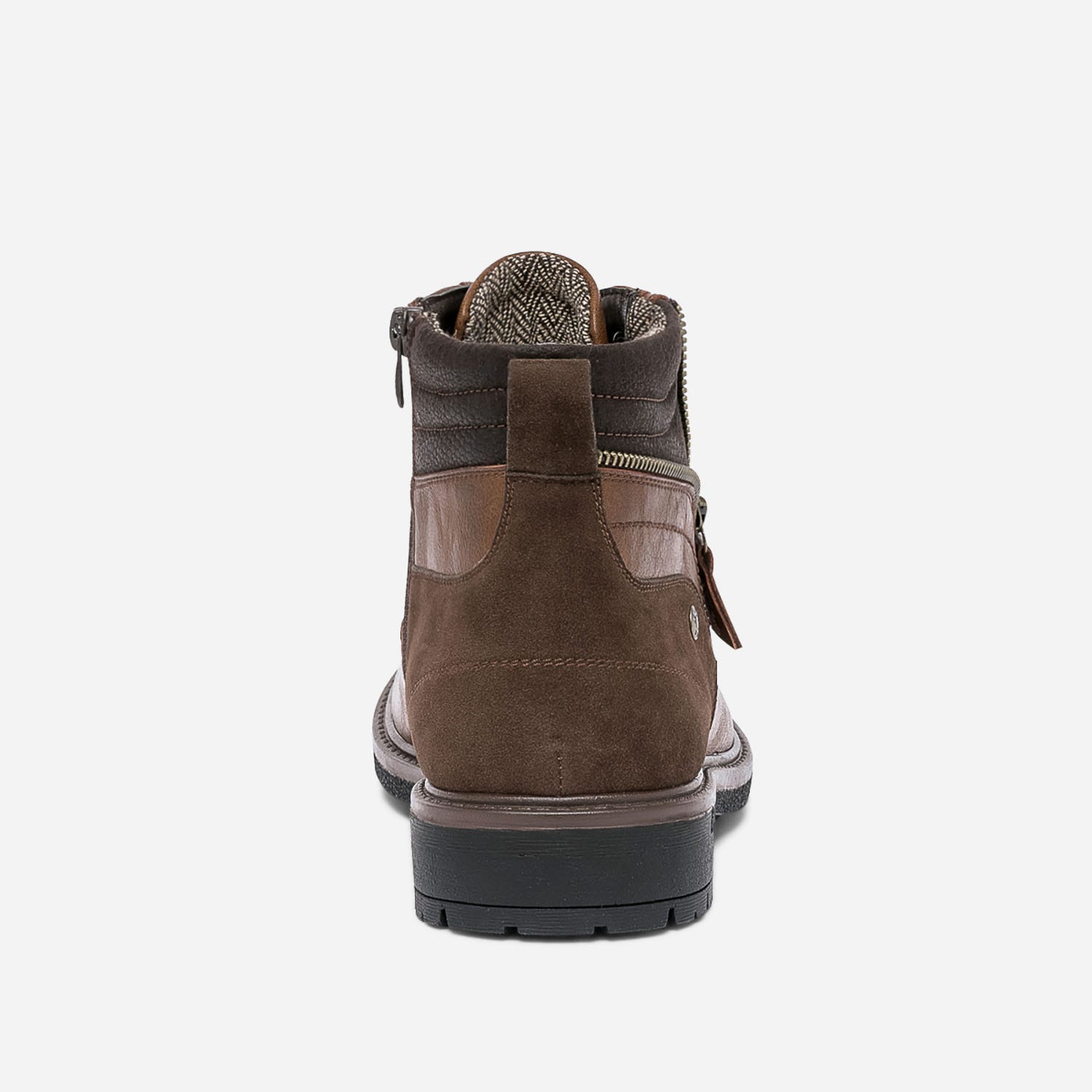 Boots à lacet cognac avec zip