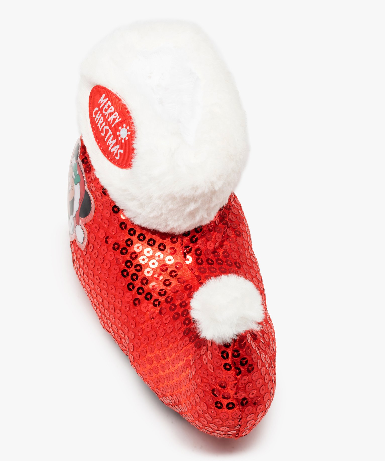 Chaussons fille en volume Père Nol - Minnie rouge | GEMO