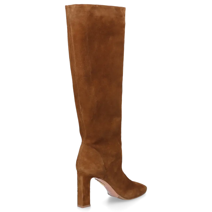 Aquazzura - Stiefel MANZONI 85 Veloursleder - braun