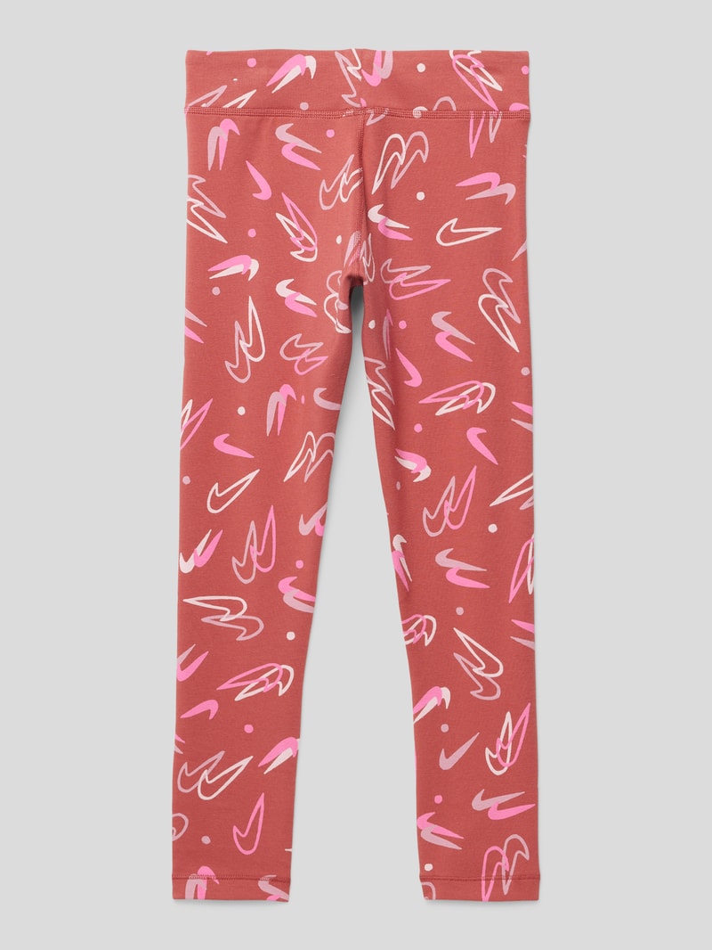 Leggings mit Allover-Muster in lachs