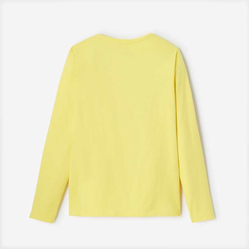 T-shirt fille message jaune en coton recyclé Catimini