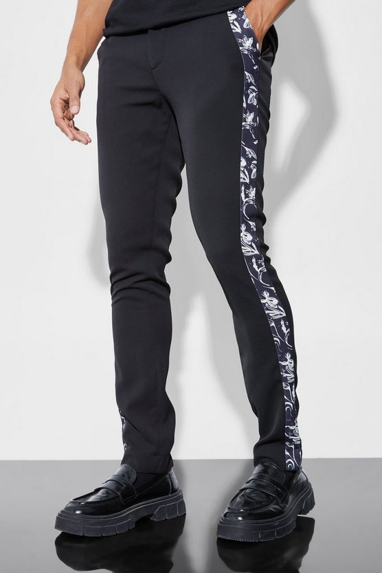 Skinny Hose mit Barock-Seitenstreifen
