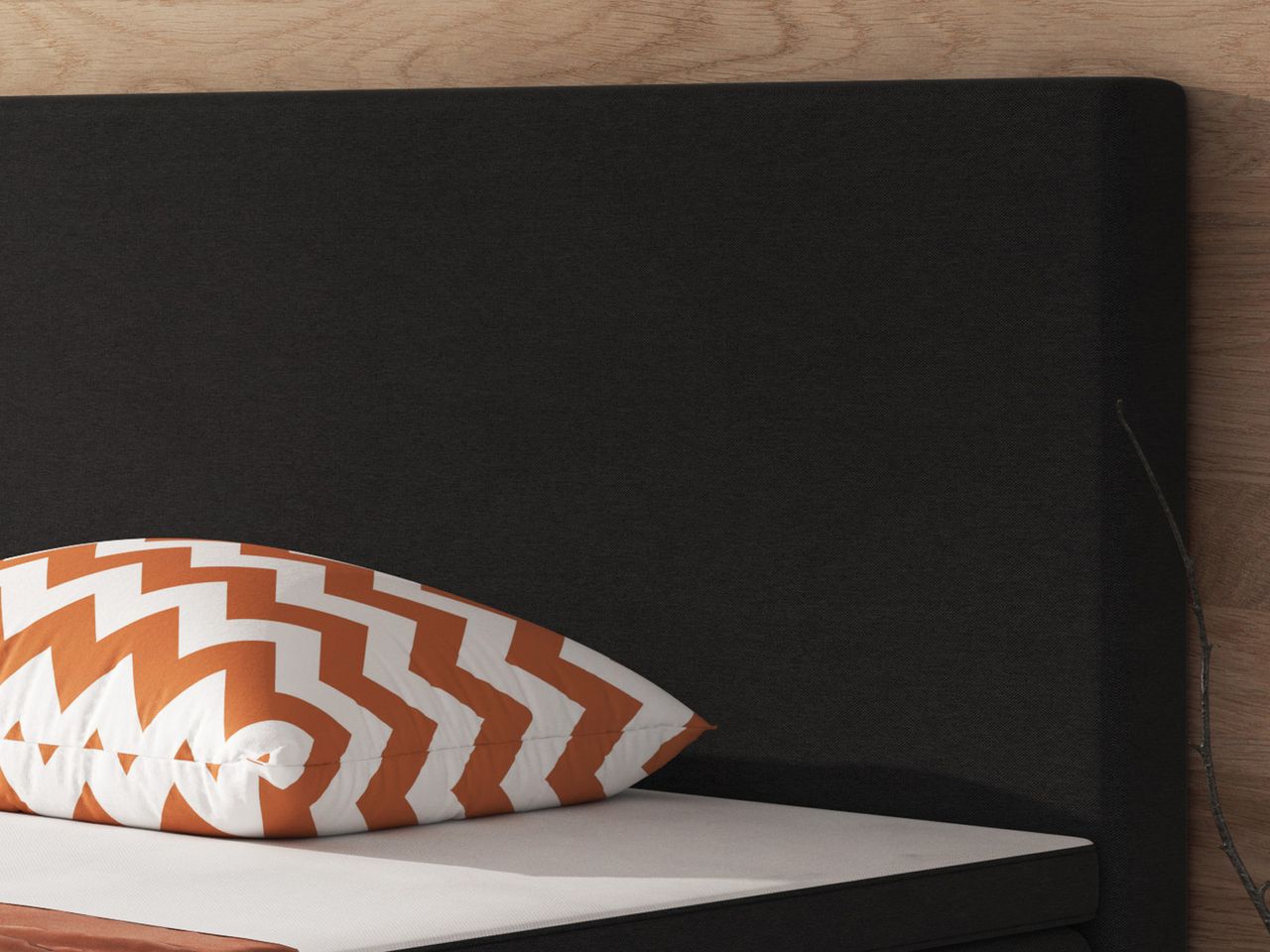 IHG Boxspringbett Berlin 180x200 cm Webstoff Schwarz