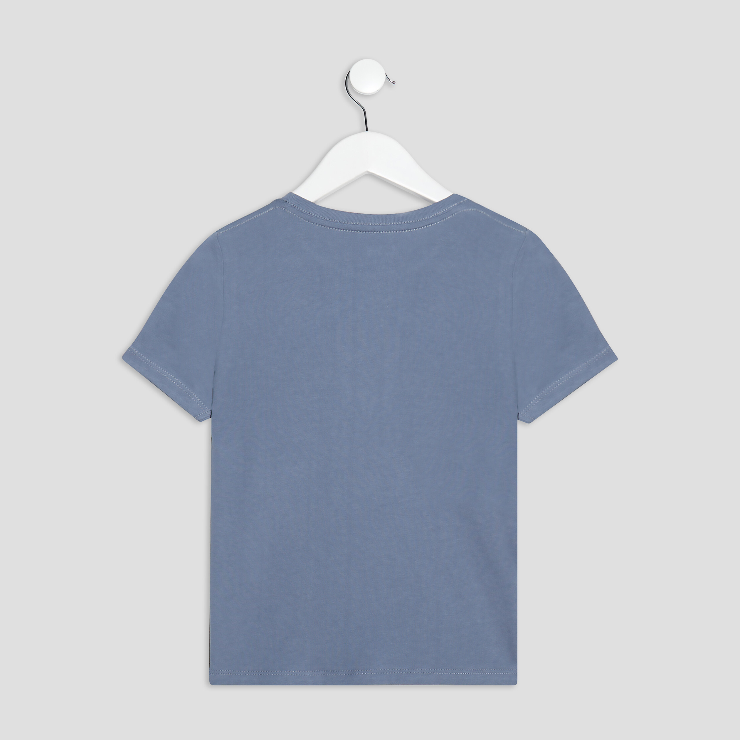 T-shirt manches courtes bleu gris garçon | La Halle