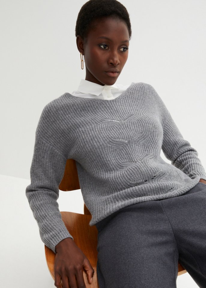 Pullover mit Wollanteil