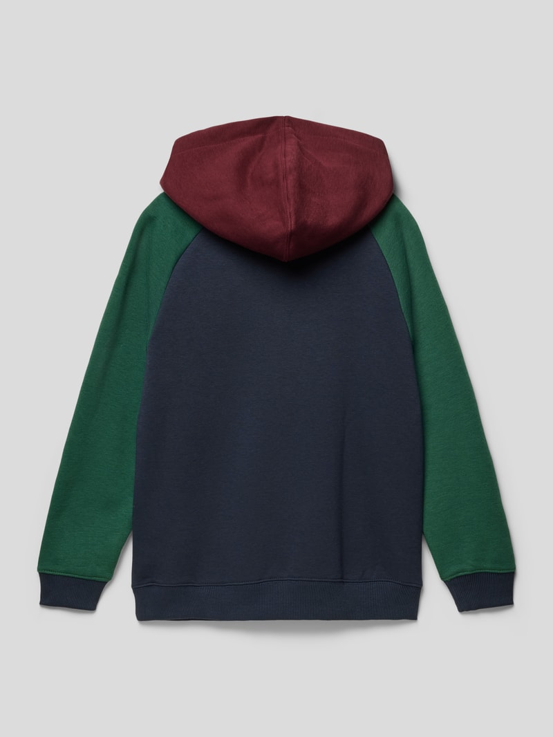 Hoodie mit Label-Print Modell 'CORNELL' in marineblau