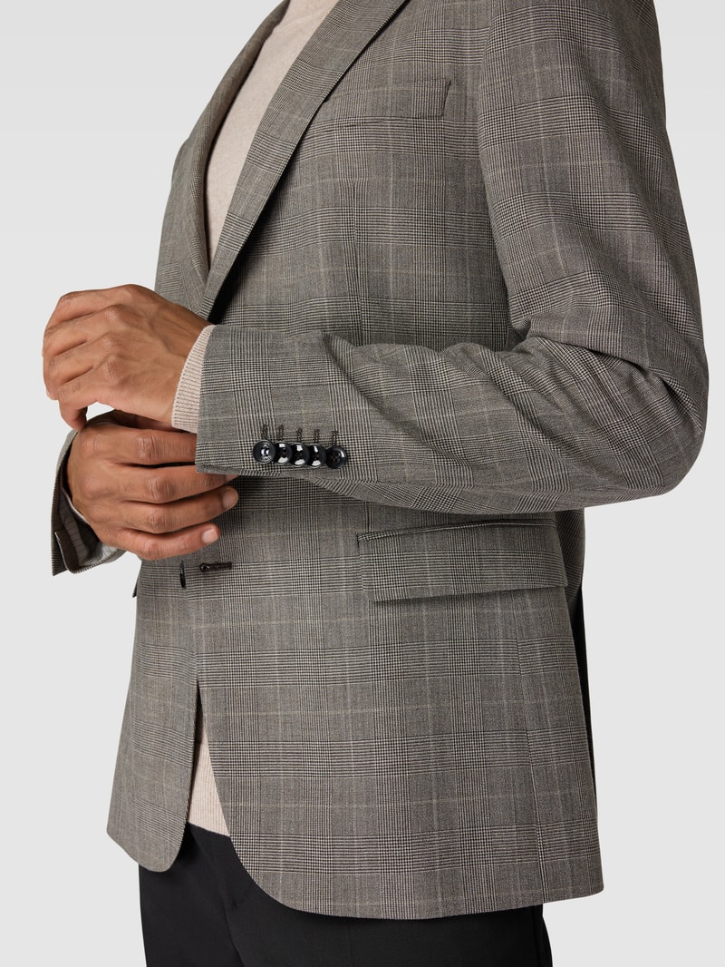 Sakko mit Glencheck-Muster Modell 'Aidan' in beige