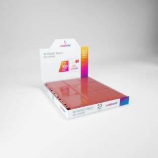 Gamegenic - 18-Pocket Sideloading Pages Red (50)