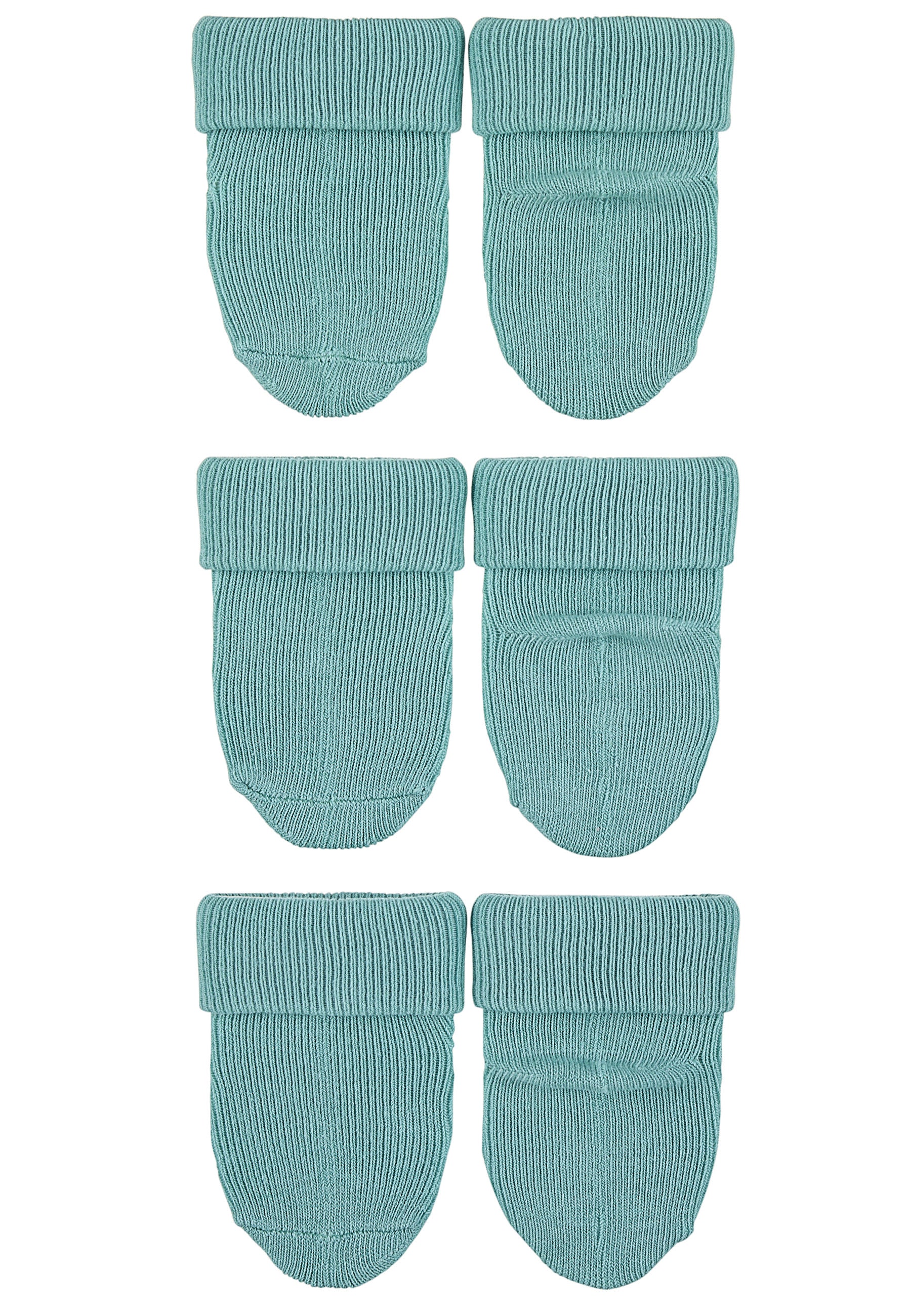 Erstlingssöckchen 3er-Pack uni mit Umschlag