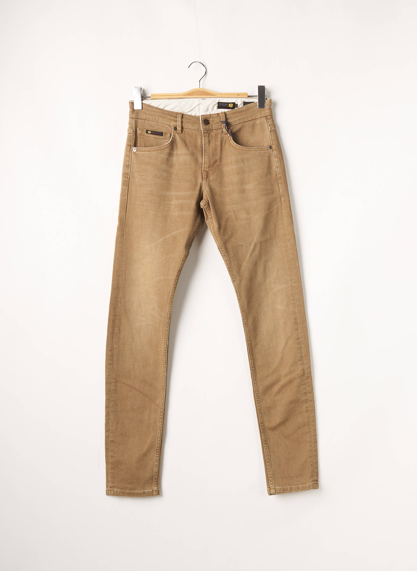 Freeman T Porter Jeans Coupe Slim Femme couleur marron
