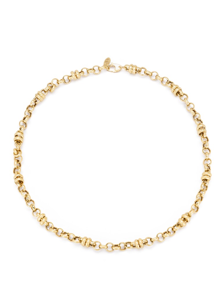 Diamond Point Yellow gold link necklace Timeless Treasures 45 cm