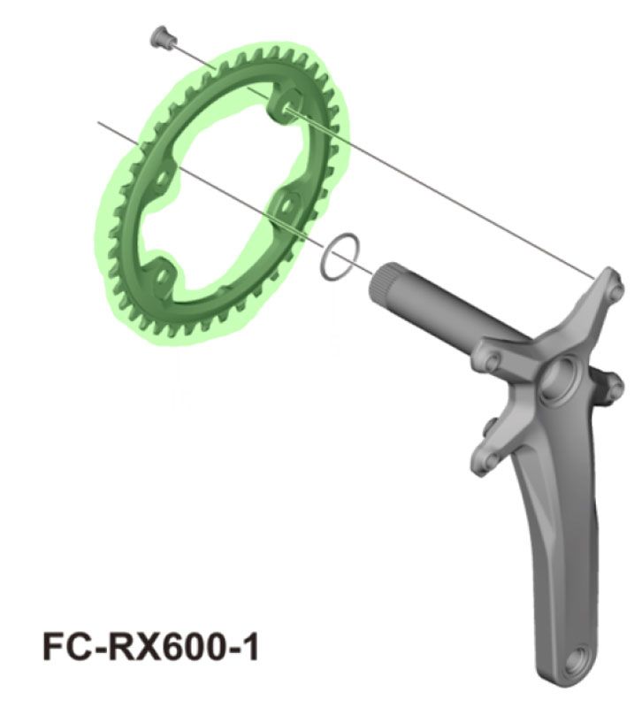 Shimano GRX FC-RX600 1x11-fach Kettenblatt kaufen | Bike-Discount