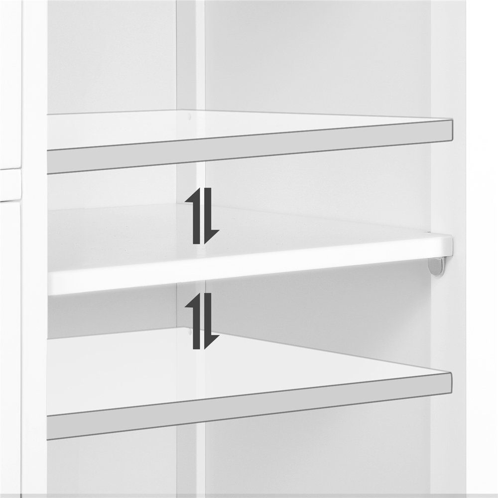 Yaheetech Badkommode, Badezimmerschrank Unterschrank mit 3 Schubladen & 1 Tür