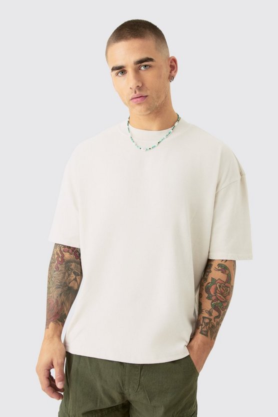 Kastiges Oversize T-Shirt mit Monte Carlo Print
