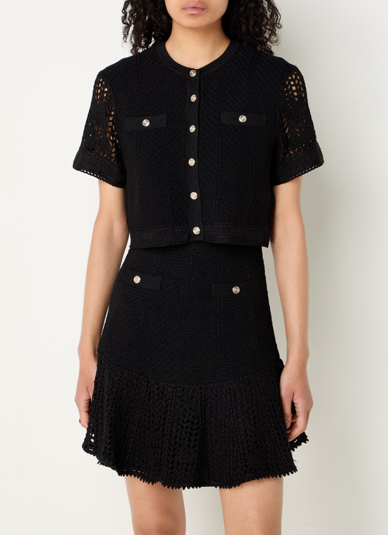 Abito corto in maglia fine Maje con top abbinato