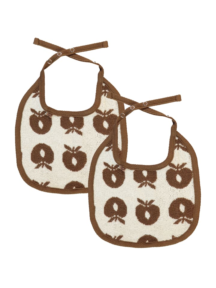 Småfolk Lätzchen 2 Packungen kleine Lätzchen mit Äpfeln in brown günstig kaufen onesize