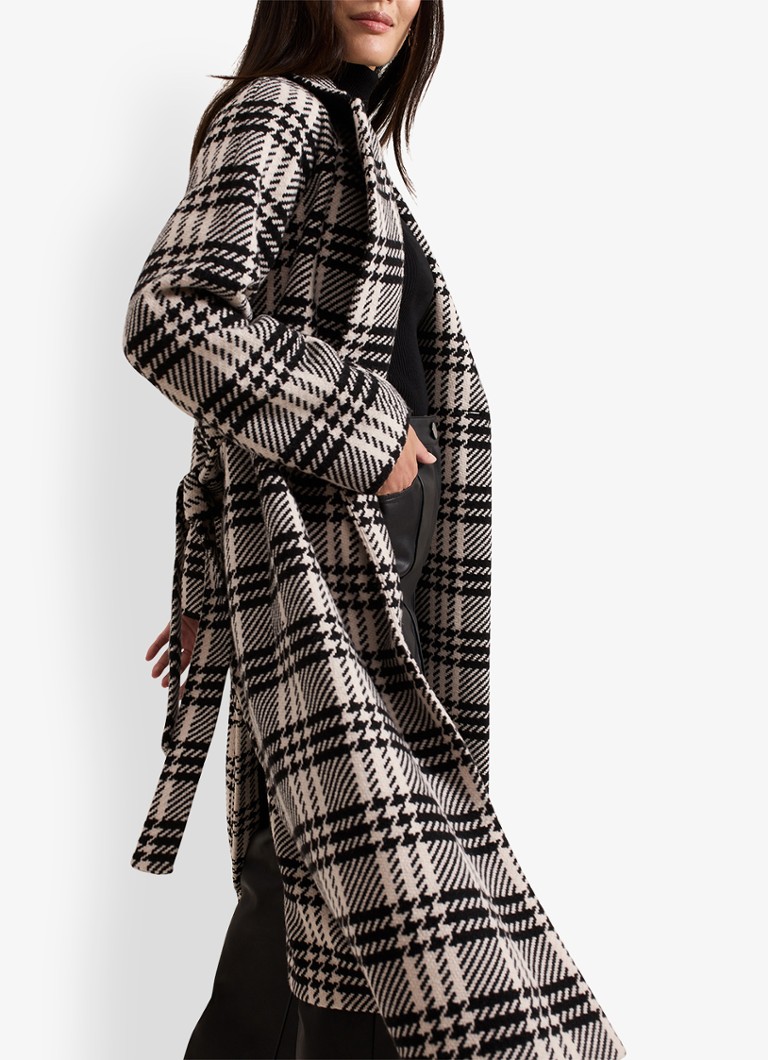 Phase Eight Cassie coat in wool blend with checked design