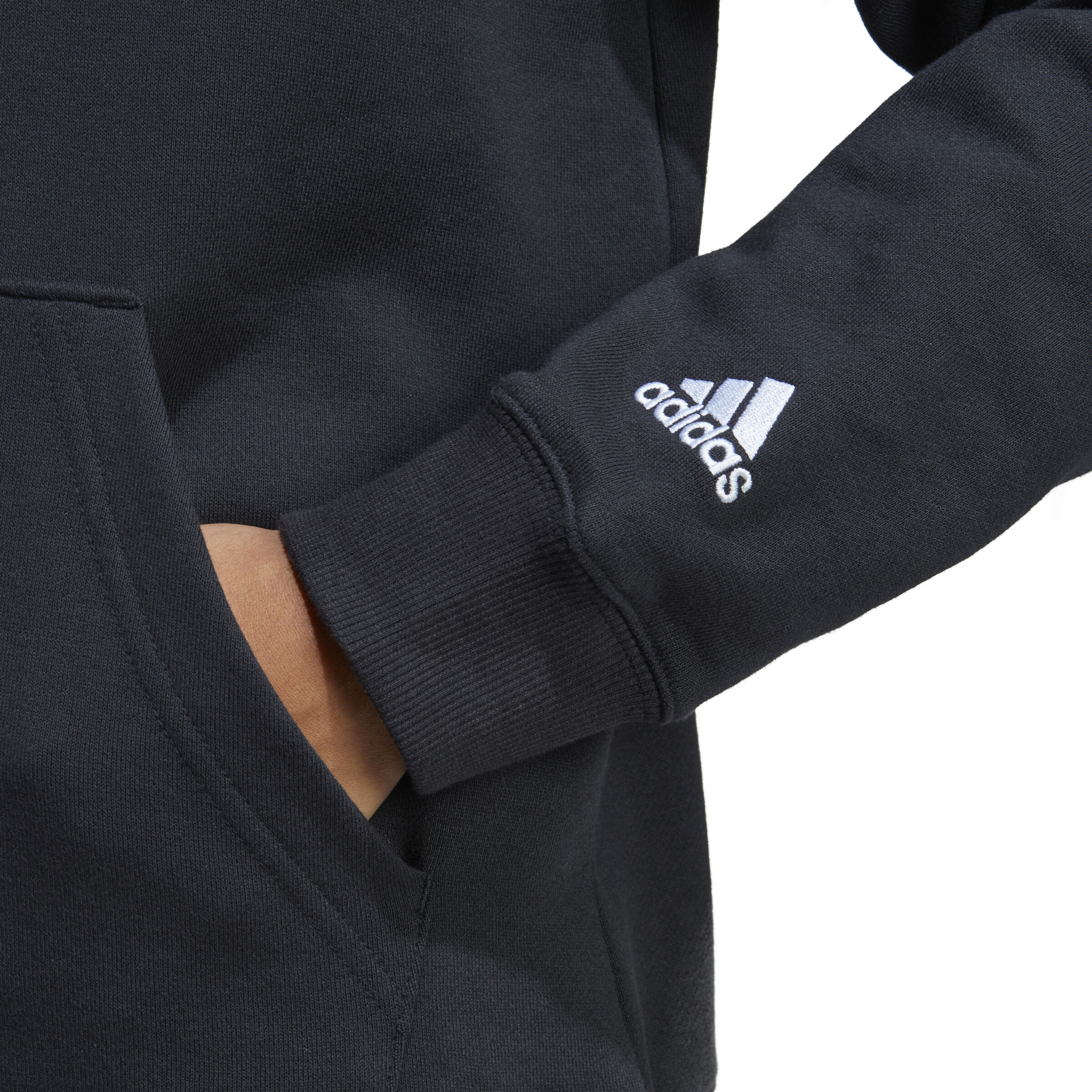 Essentials Linear Hoody Damen - Schwarz, Weiß