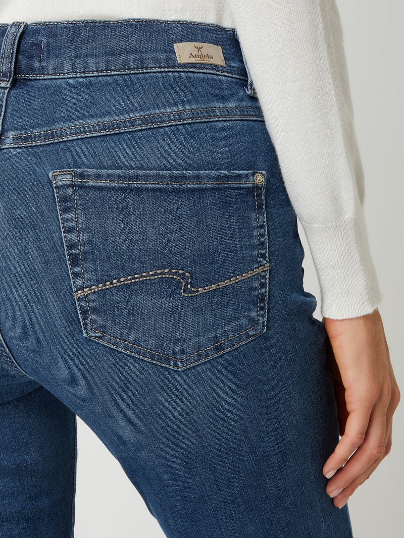 Slim Fit Jeans mit Stretch-Anteil Modell 'Cici' in blau