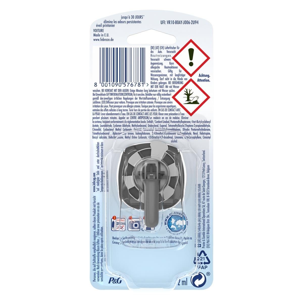 Febreze Raumduft Febreze Car Lufterfrischer Lenor Aprilfrisch - Autoduft (1er Pack)