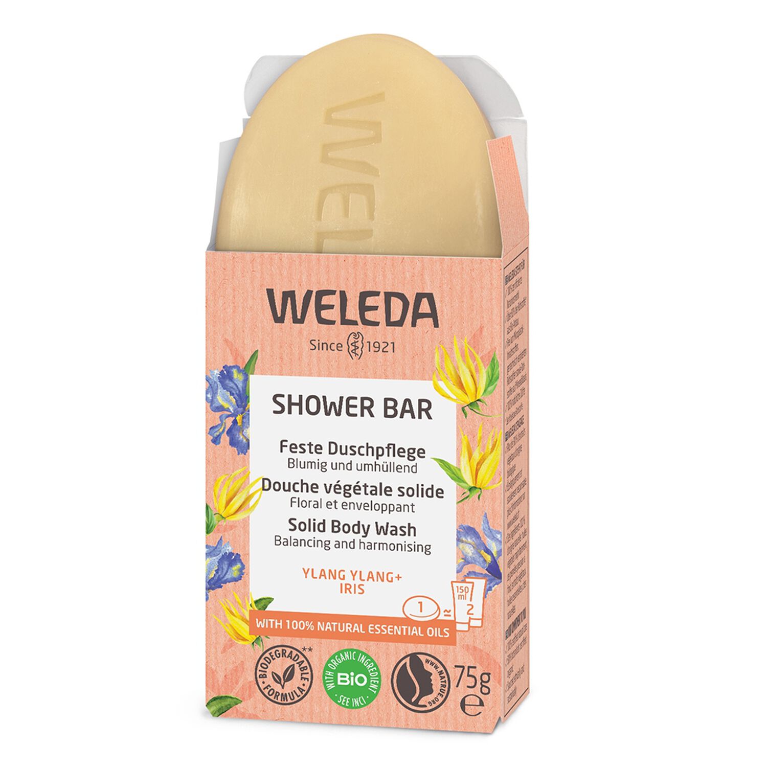 Weleda Ylang Ylang + Iris Douche Végétale Solide 75g