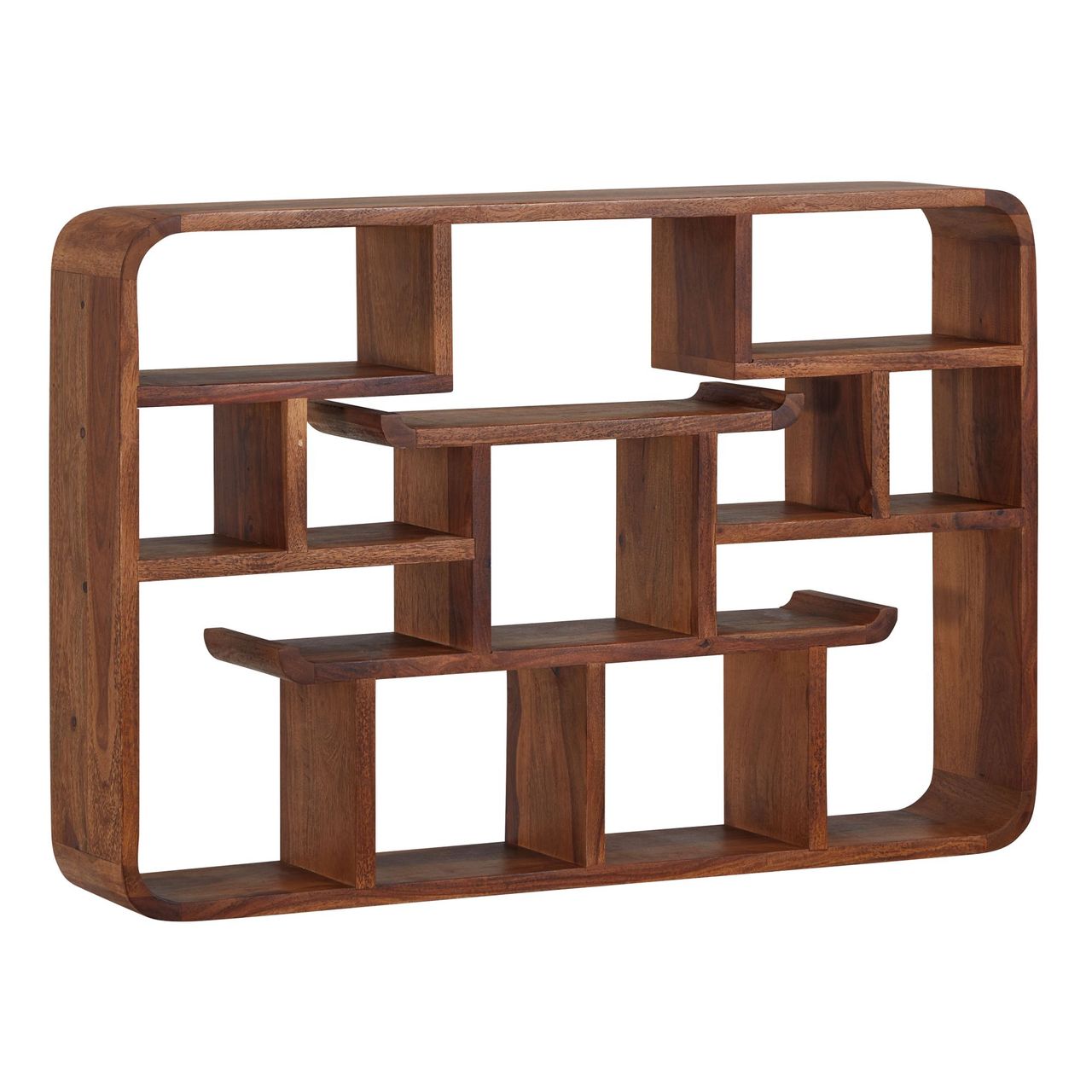 Skyport WOHNLING Wandregal Holz Massiv 80x55x15 cm Hängeregal Regal Schweberegal Groß