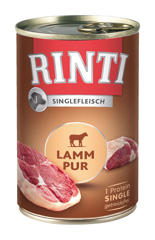 RINTI Hundenassfutter RINTI Singlefleisch 12x400g Lamm pur