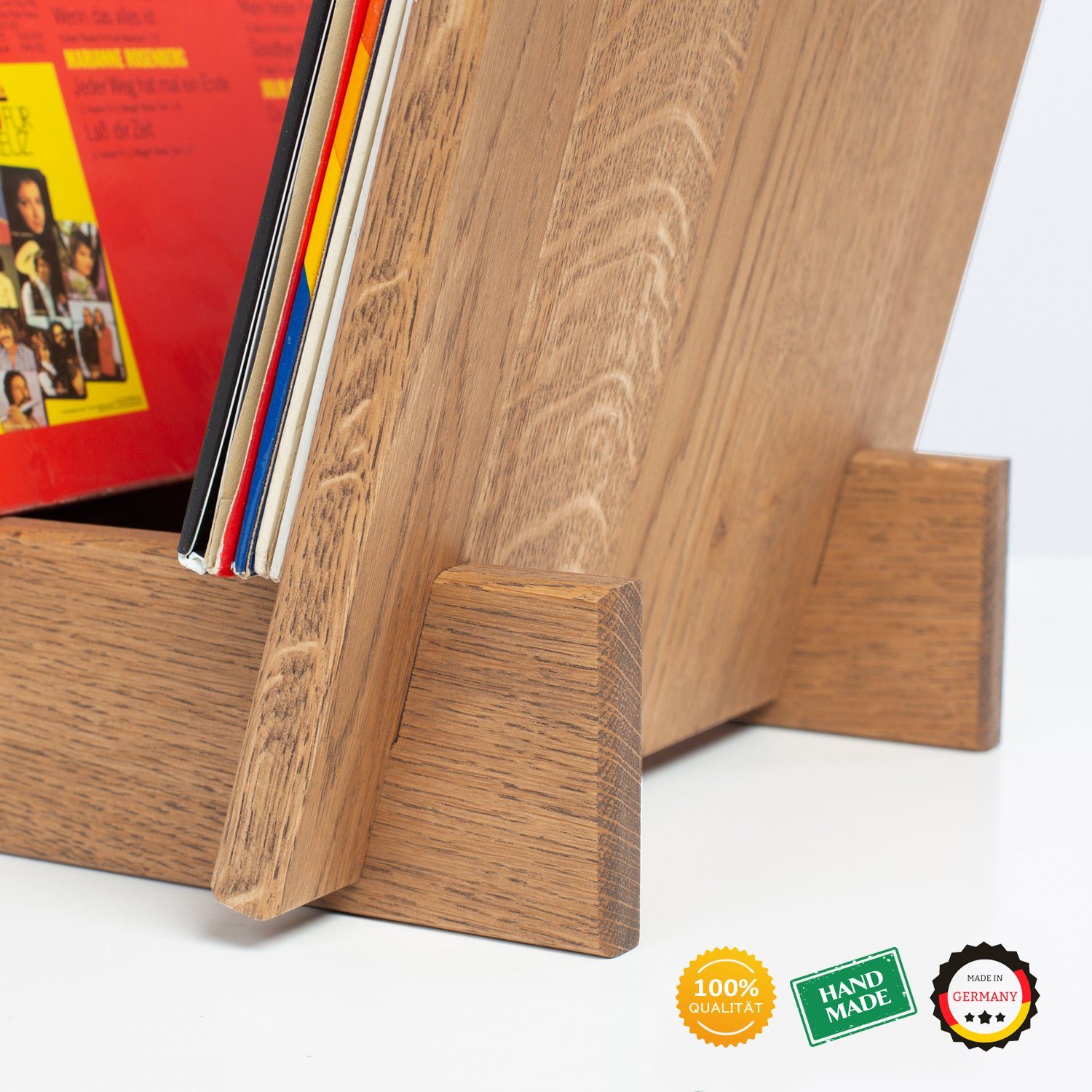Rikmani CD-Regal Aufbewahrung von Vinylplatten - Schallplattenhalter ALEX