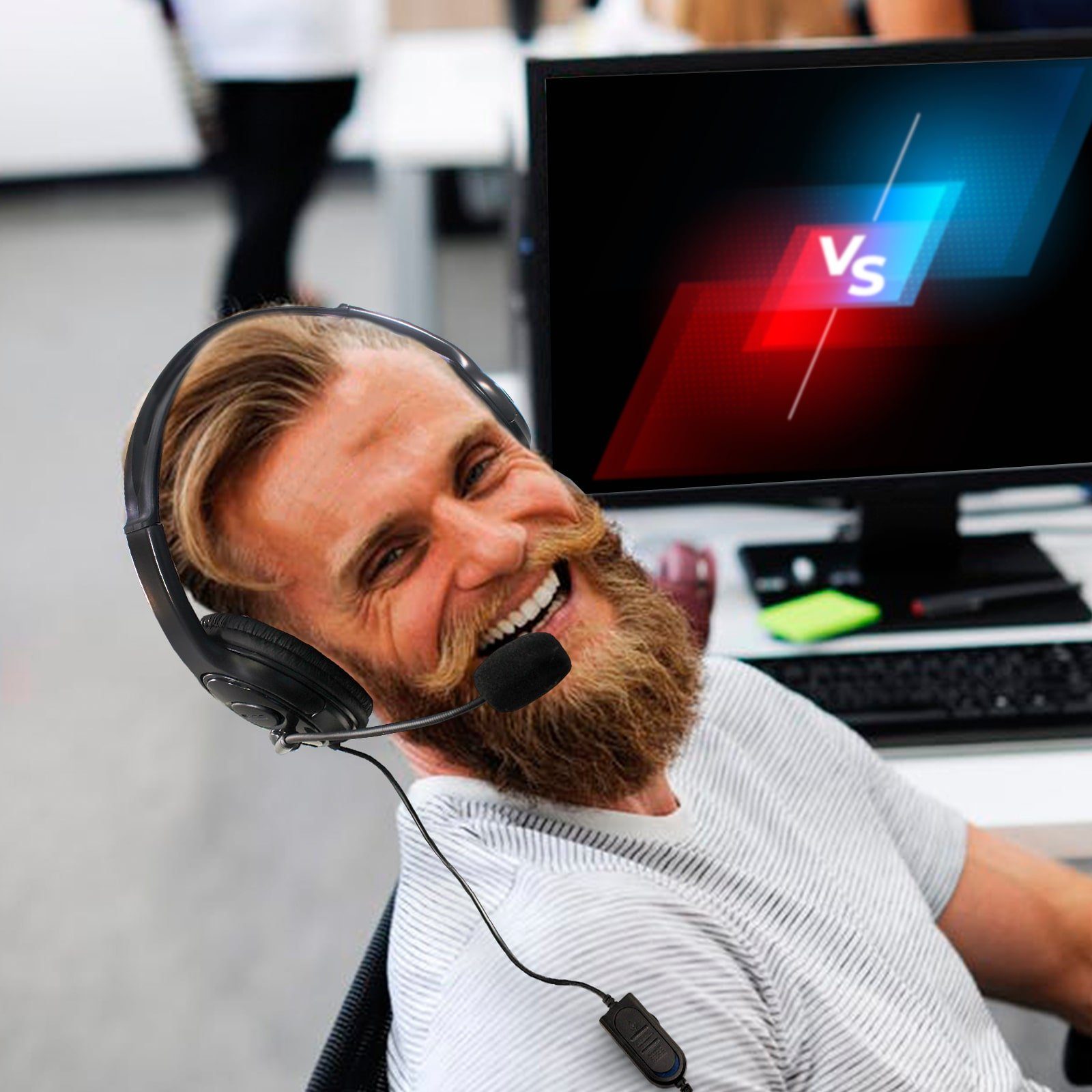 EAXUS Headset für PlayStation 4, 5 und PC mit Lautstärkeregler Gaming-Headset (3,5mm Kabel direkt für Controller)