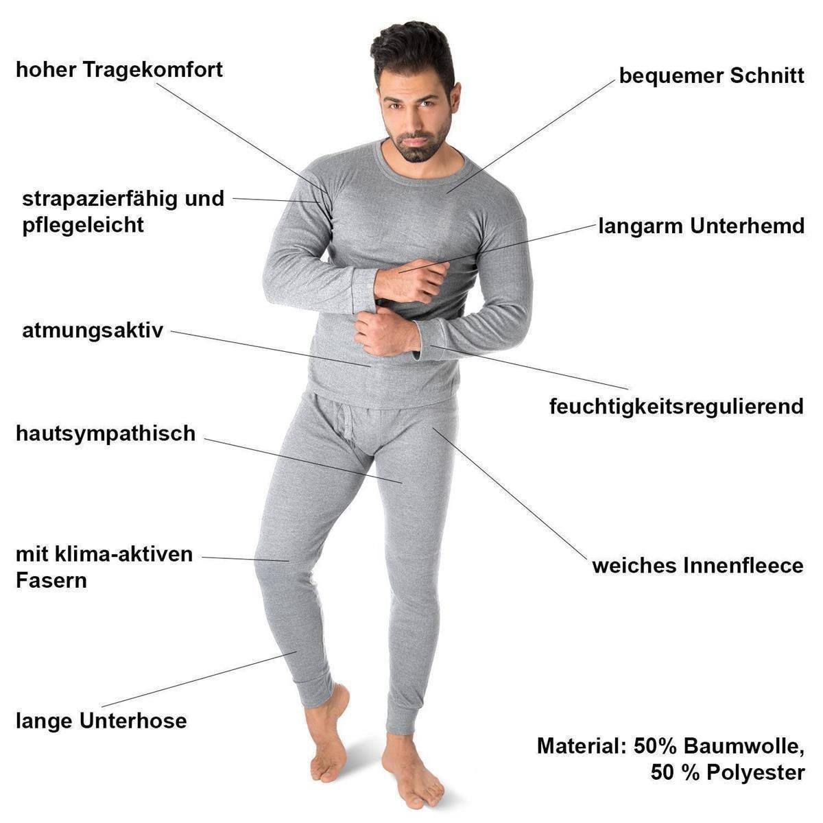 Black Snake Thermounterhemd cushy (Set, 2-St) Thermounterwäsche Set 2x Unterhemd + Unterhose