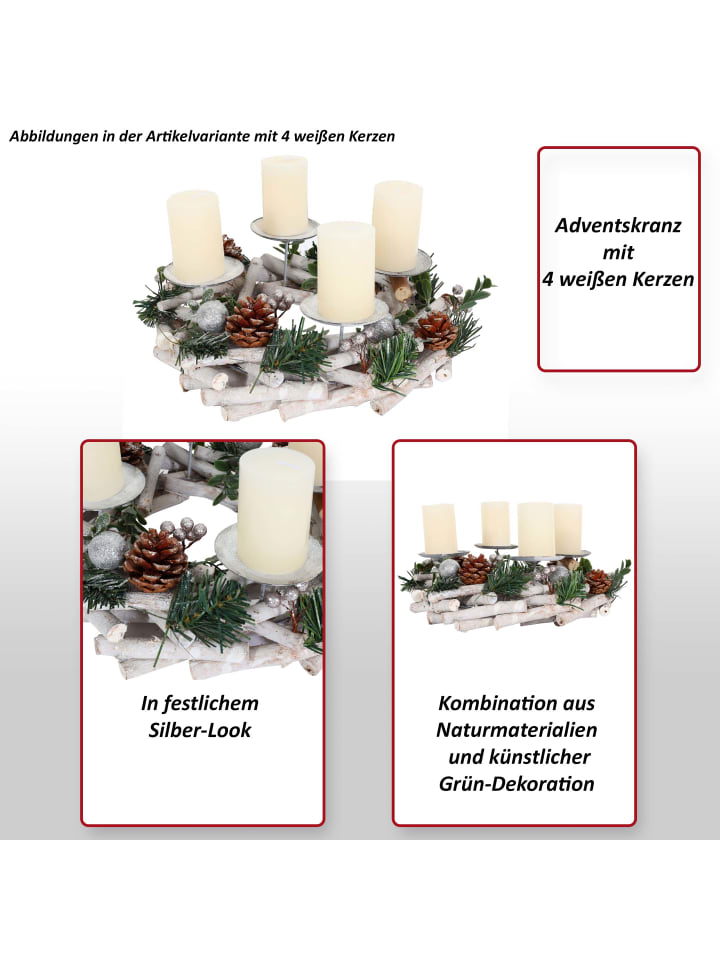 MCW Adventskranz M12 rund, Ohne Kerzen günstig kaufen onesize