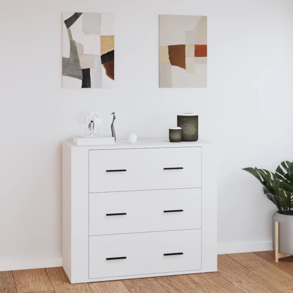 vidaXL Sideboard Sideboard Weiß 80x33x70 cm Holzwerkstoff (1 St)