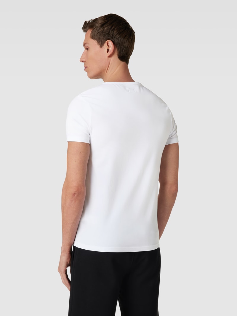 T-Shirt mit Label-Print im 2er-Pack in weiß