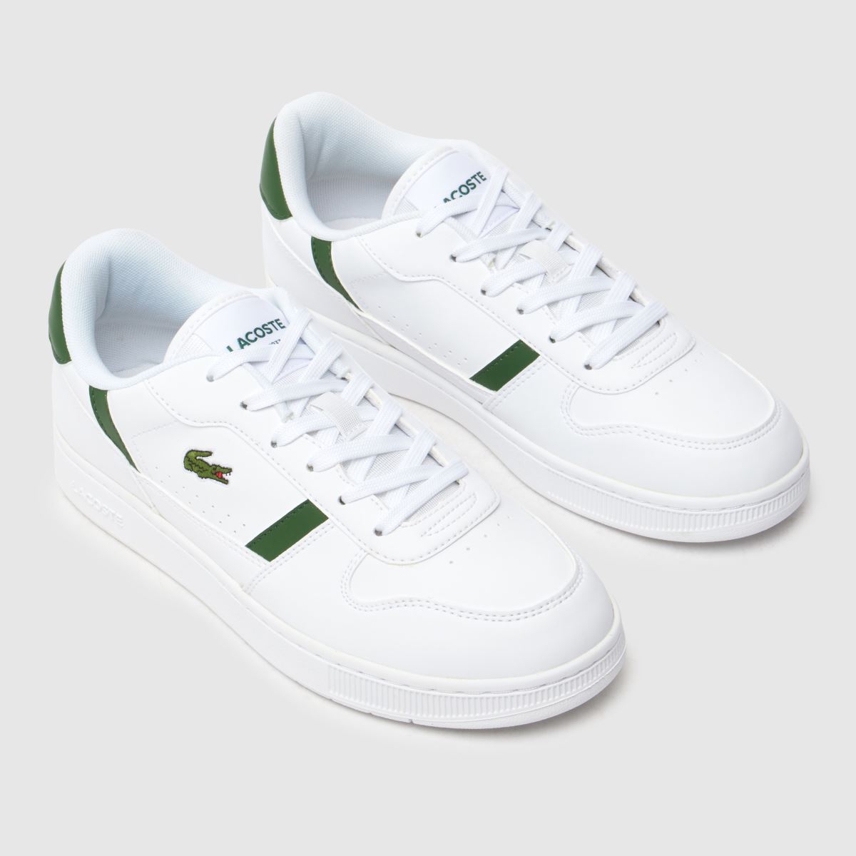 Lacoste vita och gröna t-clipsset för pojkar och ungdomar