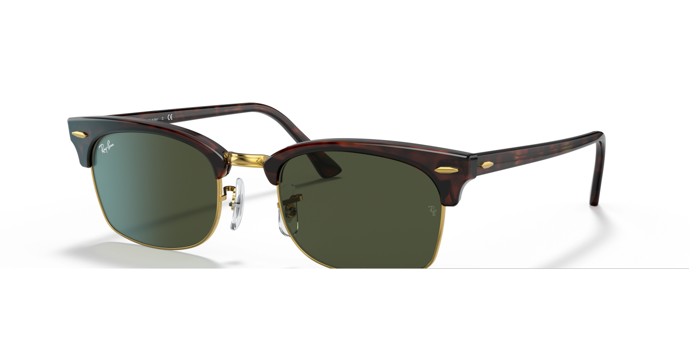 CLUBMASTER SQUARE LEGEND GOLD - Verde lucios, culoare carapace de broască țestoasă