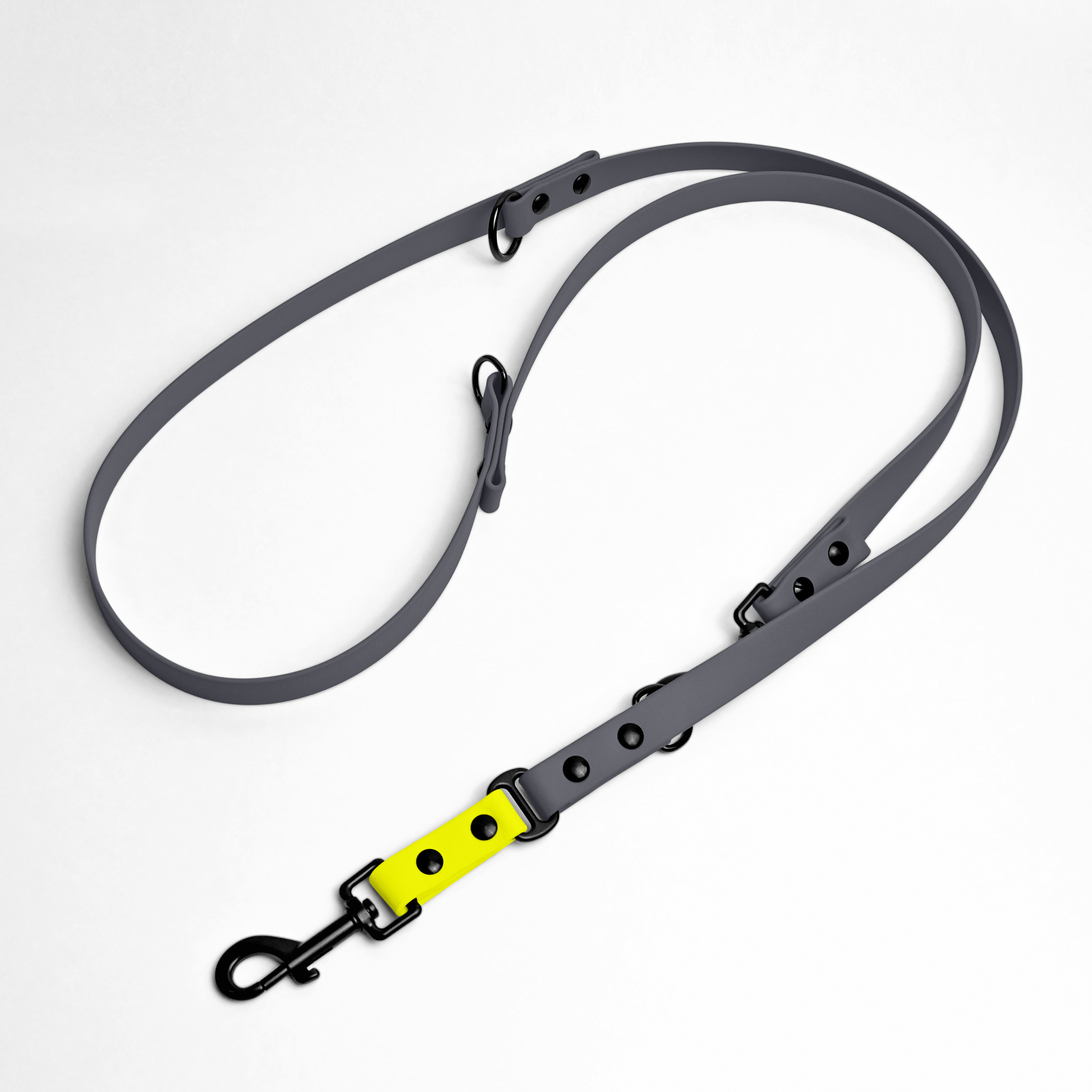 THE DOG IDEA Hundeleinen THE DOG IDEA Biothane Hundeleine Grau neon gelb