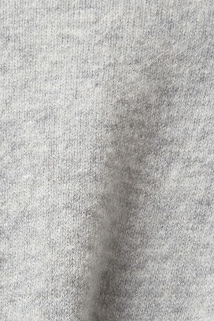 Langer, offener Cardigan aus Wollmix