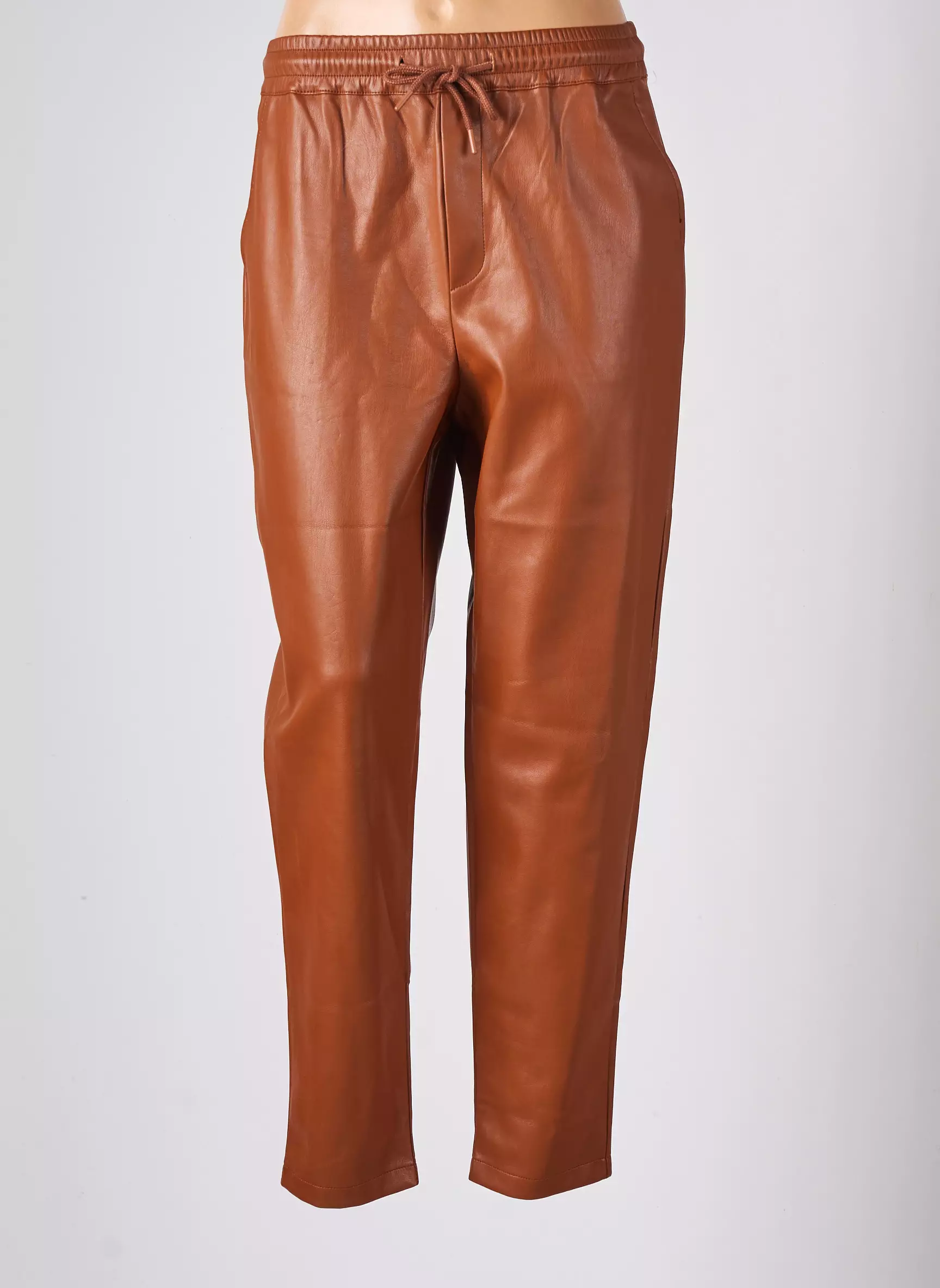 Cache Cache Pantalons Droits Femme couleur marron
